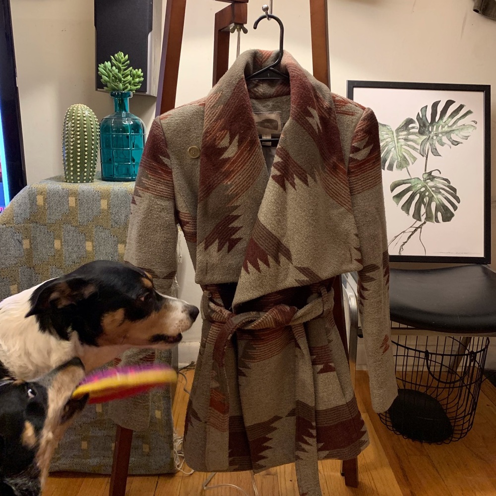 Forever 21 Wrap Jacket Ganado Patterned - image 1